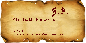 Zierhuth Magdolna névjegykártya