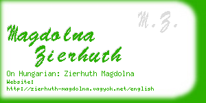 magdolna zierhuth business card